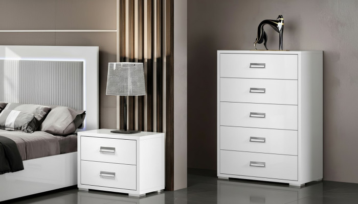 Commode de design de luxe en bois blanc moderne