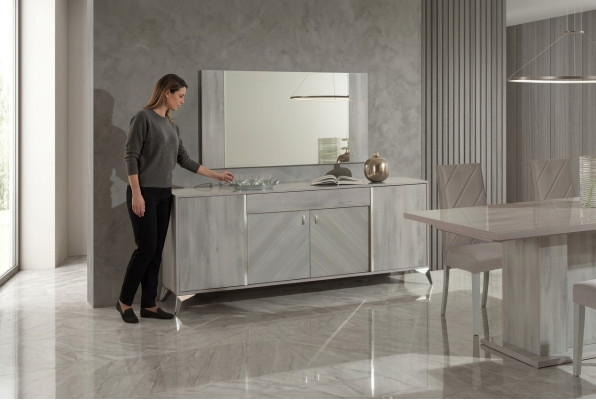 Meuble moderne en bois design gris pour chambre