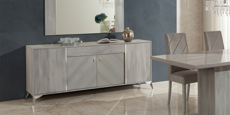 Meuble moderne en bois design gris pour chambre