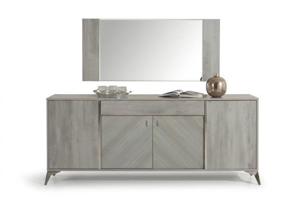 Meuble moderne en bois design gris pour chambre