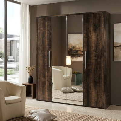 Armoire de luxe en bois avec miroir pour chambre