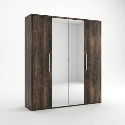 Armoire de luxe en bois avec miroir pour chambre
