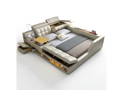 Lit double Lit rembourré Chambre Lit 180x200cm Lit multifonctionnels Lits