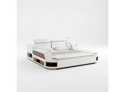 Conception de lits en cuir hôtel double étagère chaise longue de massage multifonction s lit