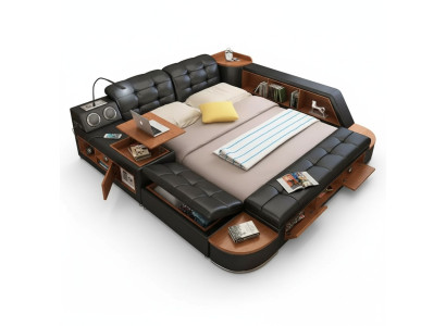 Lits Hôtel Moderne Multifonctions De Luxe Double Design Cuir