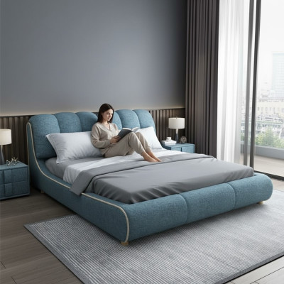 Lit double Chambre Hôtel Mariage Luxe Lit 2x Table de chevet 3pcs. Ensemble de lits neufs