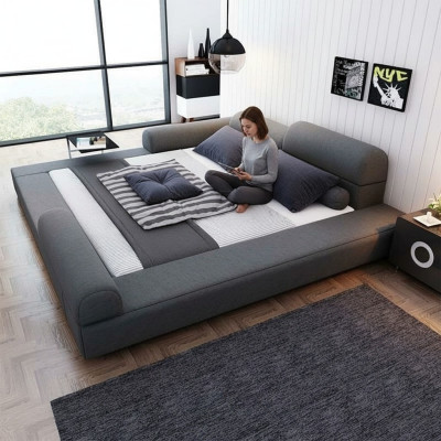 Chambre Luxueux Lit Bois 180x200cm Lit de luxe nouveau Lits doubles
