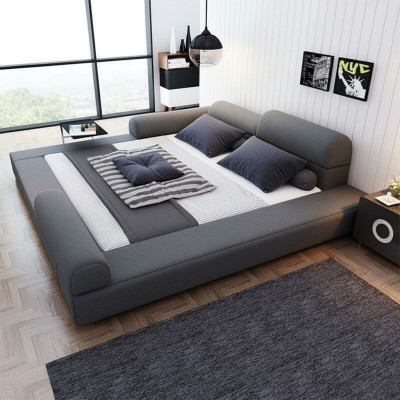 Chambre Luxueux Lit Bois 180x200cm Lit de luxe nouveau Lits doubles