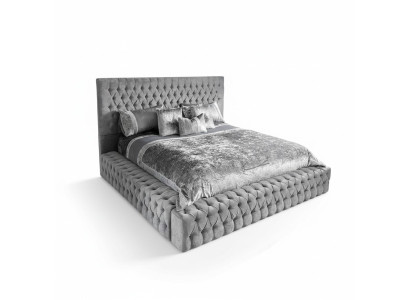 Lits doubles Chambre de sommeil pour mariage Cuir Hôtel neuf Lit Rembourrage Design Luxe Métal