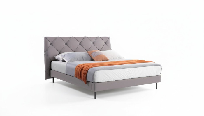 Lit 180x200cm Lits Cuir Mobilier de Chambre Moderne Rembourrage Design