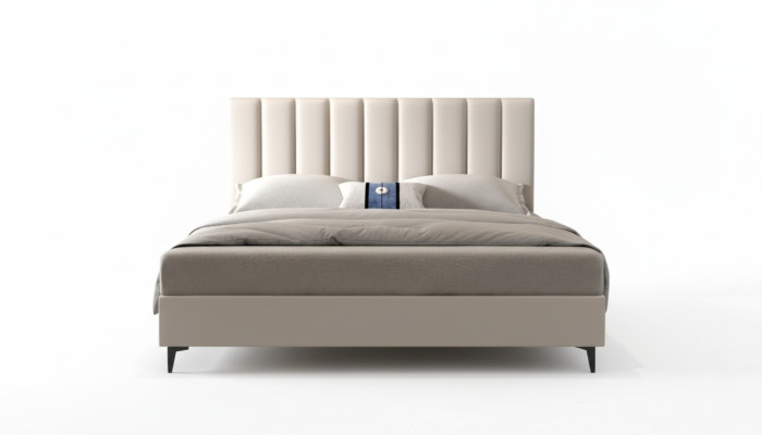 Conception de lits en bois et cuir 180x200 cm Meubles pour chambres d'hôtel lits