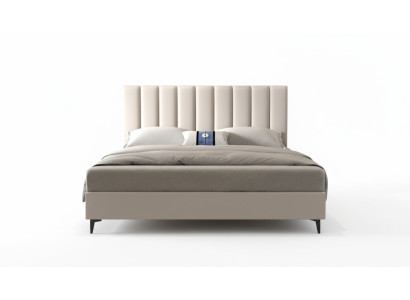 Conception de lits en bois et cuir 180x200 cm Meubles pour chambres d'hôtel lits