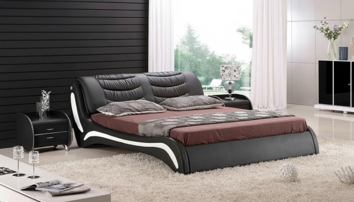 Concepteur lit chambre lits cuir hôtel luxe rembourrage italien