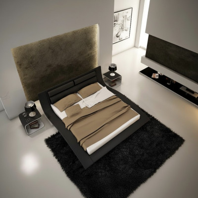 Conception Lit rembourré d'hôtel 180x200cm Mobilier de chambre en bois de mariage