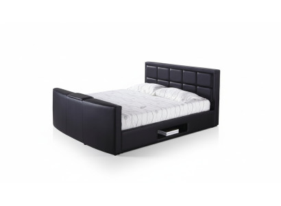 Lit avec support TV élévateur Chambres Lits rembourrés Double
