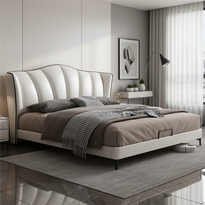 Lits Textile Hôtel Luxe Siège Cuir Italie Designer Lit Chambre