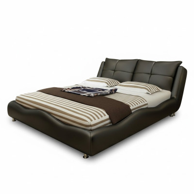 Cadre de l'hôtel moderne Chambre de sommeil de luxe Lits Design Lit en cuir