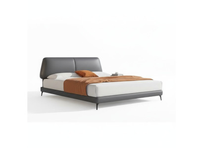 Conception de lits d'hôtel de luxe pour couples en cuir de mariage dans une chambre de luxe.