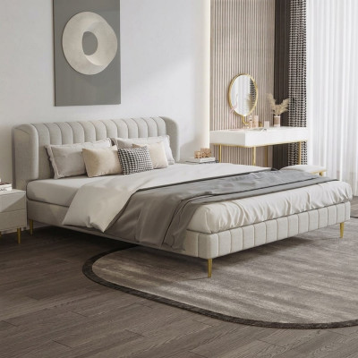 Lits Chambre Double Lit de luxe Chesterfield Designer Lit en cuir Hôtel