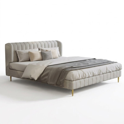 Lits Chambre Double Lit de luxe Chesterfield Designer Lit en cuir Hôtel