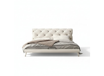 Lits 180x200cm Chambre de sommeil Tissu Textile Lit Design Chesterfield Luxe