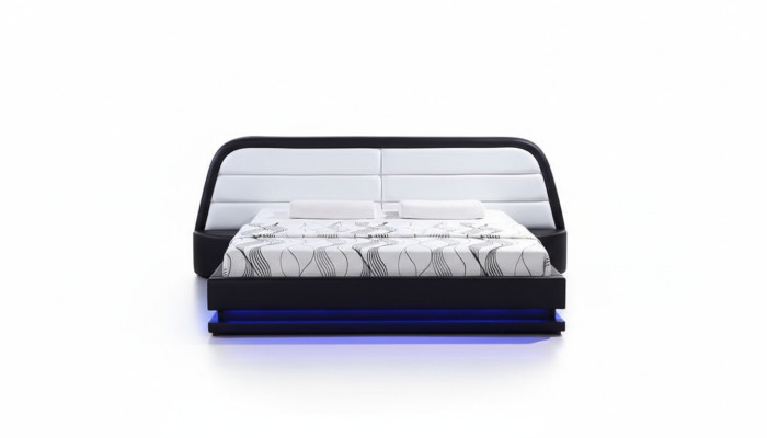 Lits Textile Cuir Hôtel de Luxe Rembourrage Design Bois Lit de Designer