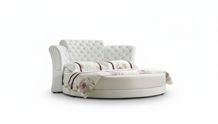 Chesterfield lit rond Mobilier d'ameublement Lits Chambre à coucher Lit en cuir Hôtel