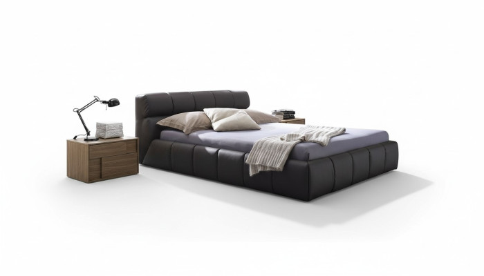 Lits Chambre de sommeil Cuir 180x200cm nouveau Lit Rembourrage Design de luxe