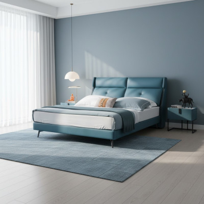 Lits Doubles Hôtel Chambre en bois neuf 180x200cm Design de la literie de lit