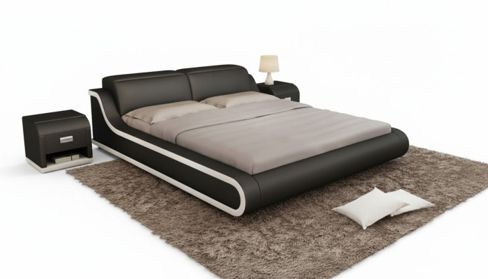 Conception de chambre 180x200 nouveau mobilier de luxe lits modernes rembourrés