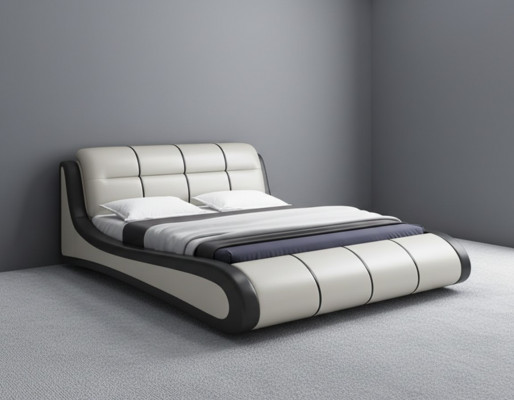 Luxe Literie Lits Textile Double nouvelle Chambre Literie en Cuir Design