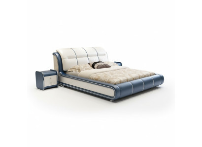 Conception Tissu Mobilier Hôtel Vert Lits Chambre Luxe Lit à Ressorts Box