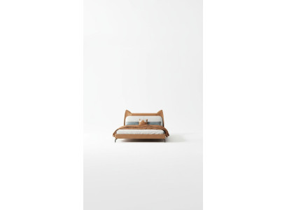 Lit double en tissu en cuir pour hôtel moderne, dimensions 160x200 cm, lit double design.