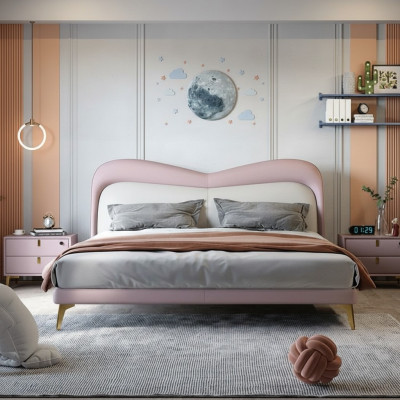 Conception de lits doubles de luxe 180x200cm hôtel de luxe nouvelle chambre