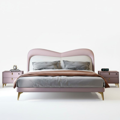 Conception de lits doubles de luxe 180x200cm hôtel de luxe nouvelle chambre