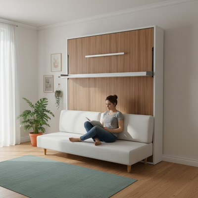 Lit mural Lits multifonctions Lit escamotable avec canapé Lit d'appoint Mobilier de chambre nouveau