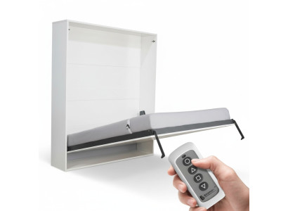 Lit escamotable électrique Murphy avec télécommande, armoires neuves, lits armoire.