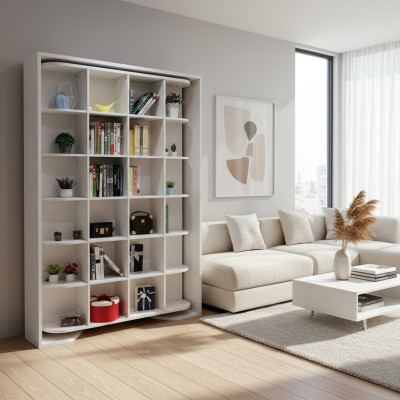 Lit Livres Armoire Étagère Lit d'appoint Armoires Mur Armoire Placard Lits