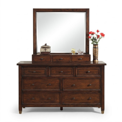 Buffet bahut commode avec miroir Véritable bois d'artisanat classique Buffet
