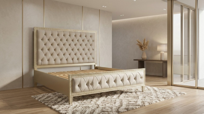 Lits Luxe Lit Hôtel Royal Mobilier Tissu Design Ameublement Lit rembourré Cadre