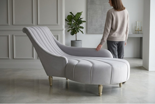 Chaise longue Canapé de style antique Canapé Chaise Tissu Moderne 2080 Mobilier