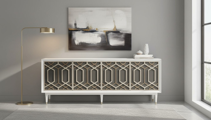 Mobilier de design Commodes de luxe Meuble bas Salle de séjour Buffet moderne Armoires en bois