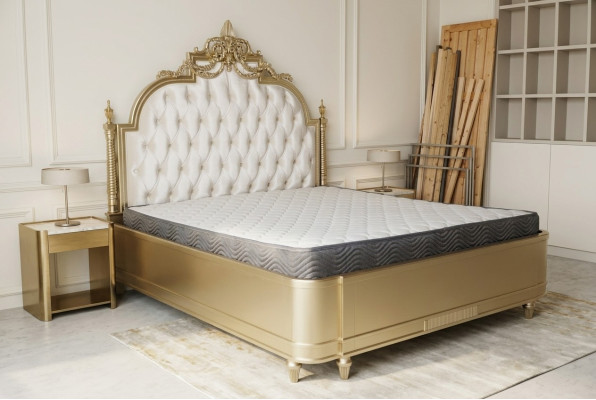 Chesterfield Bois Lit Double Lits Design Rembourrage Lit Mariage Chambre 180x200