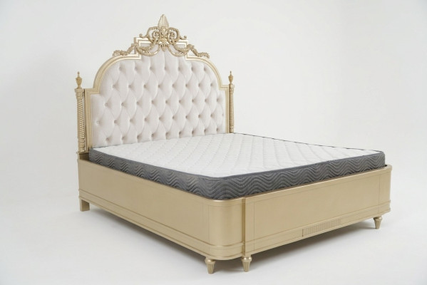 Chesterfield Bois Lit Double Lits Design Rembourrage Lit Mariage Chambre 180x200