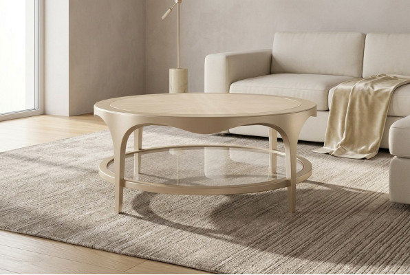 Salle de séjour Mobilier Table Table basse Design Mobilier de luxe Tables en bois Ovale Rond