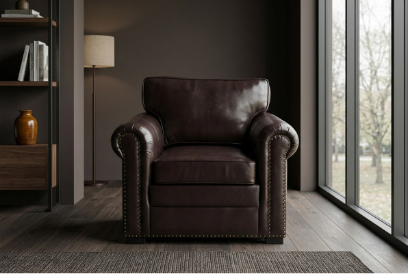 Fauteuil design en cuir de luxe pour la télévision Canapé 1 place Canapé relax Rembourrage Lounge neuf