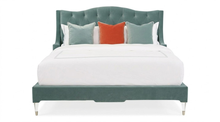 Lits Chesterfield Chambre de sommeil Lit en cuir Design Luxe Double Hôtel