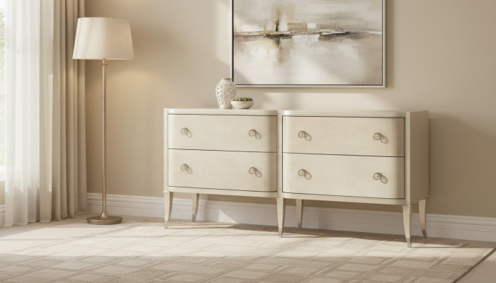Commode moderne de luxe italienne Design Mobilier Rembourrage Bois Console Buffet Bas