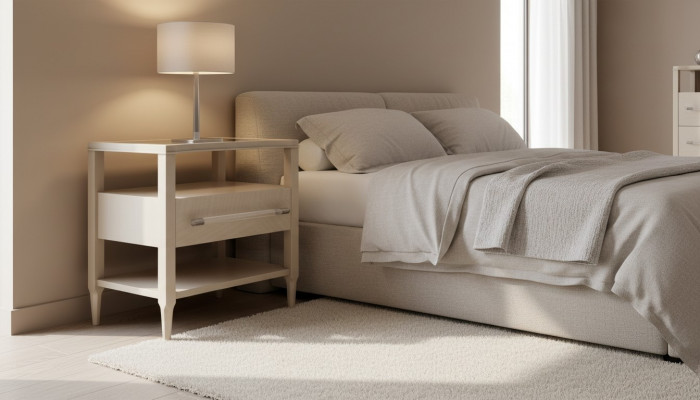 Table de chevet Tables Chambre de sommeil Luxe Bois Design Table de nuit Console Côté