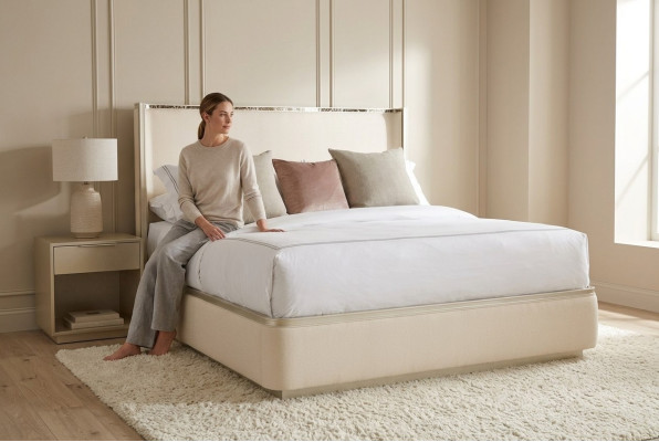 Lits 180x200 cm Textile Hôtel Luxe Tissu de siège Rembourrage Conception Lit Chambre